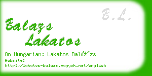 balazs lakatos business card